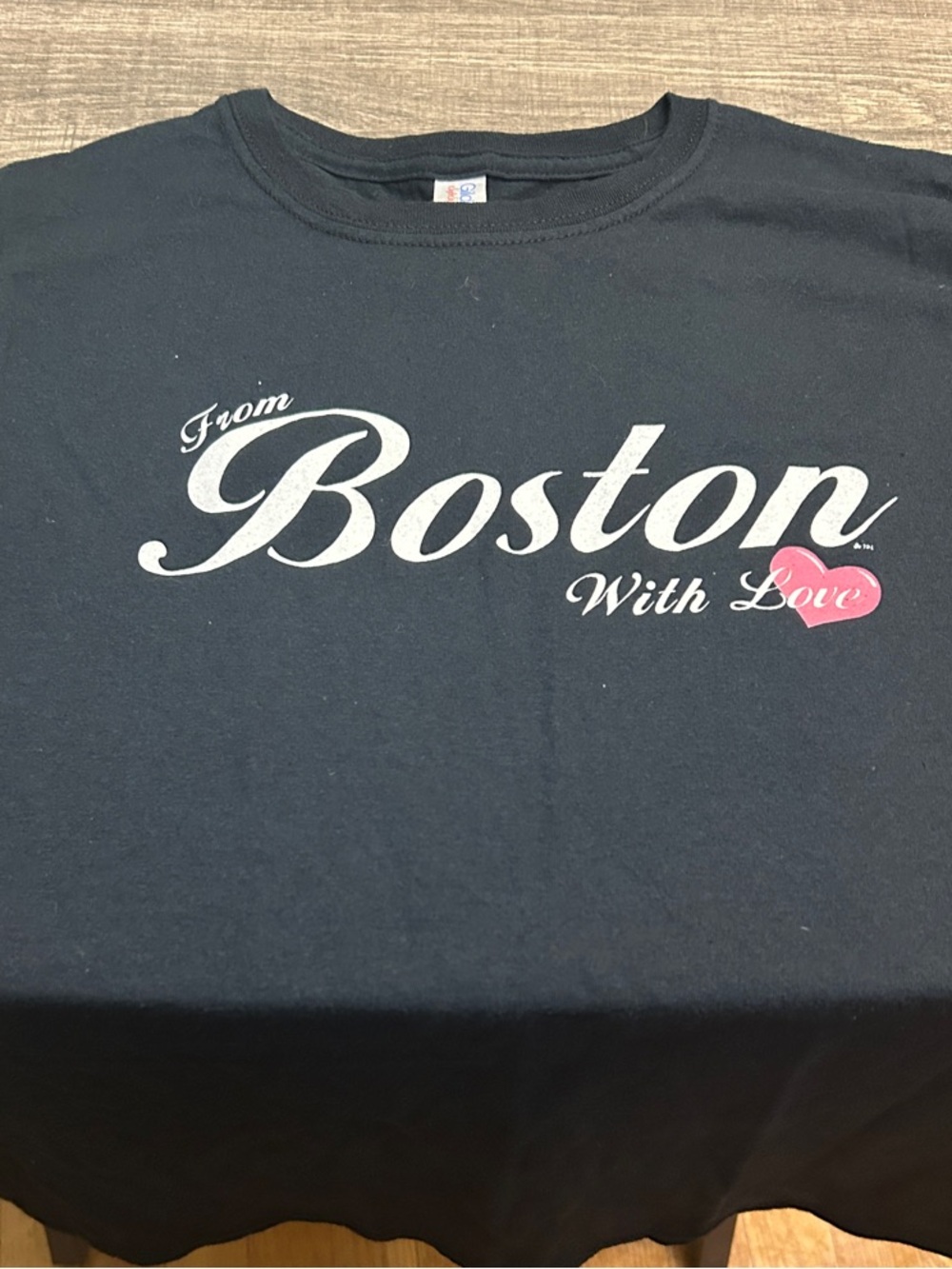 Navy blueFrom Boston With Love" Graphic Crewneck T-Shirt